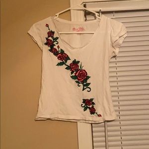 Embroidered white Tee